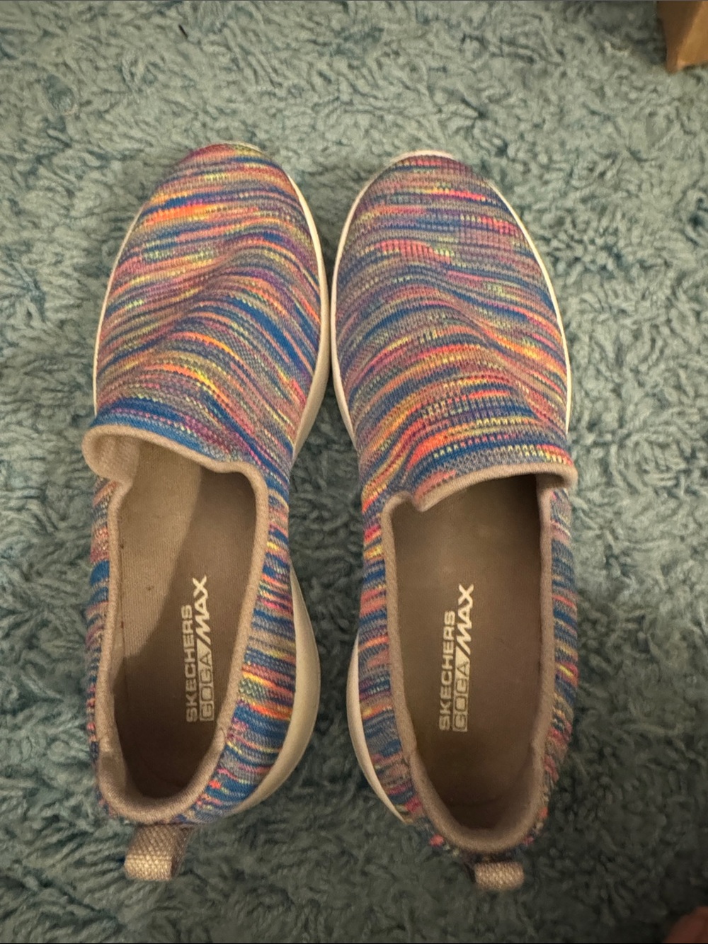 Skechers Goga Max Slip-On Sneakers - Multicolor Knit